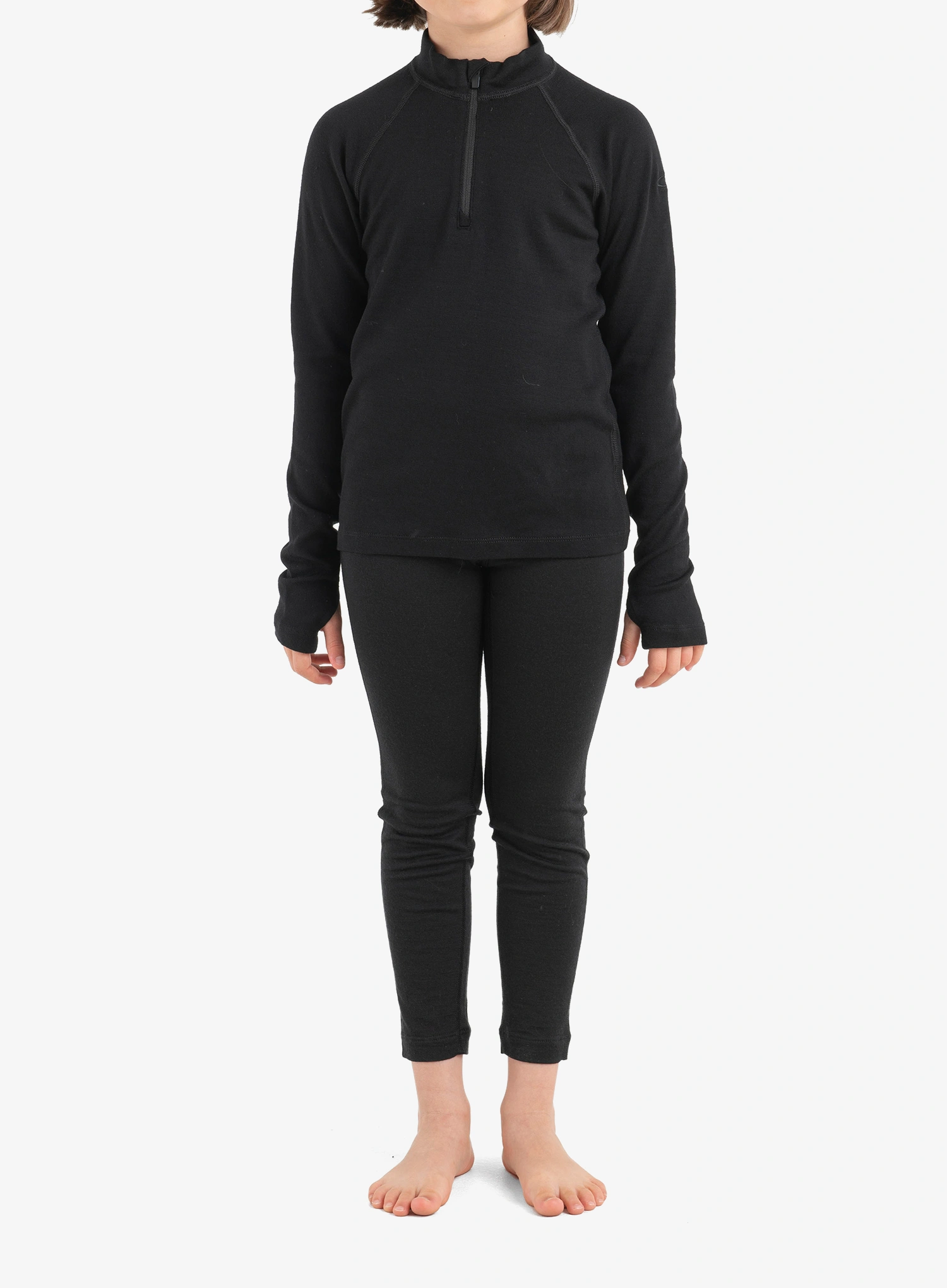 Mikina detská Icebreaker Kids 260 Tech LS Half Zip - black