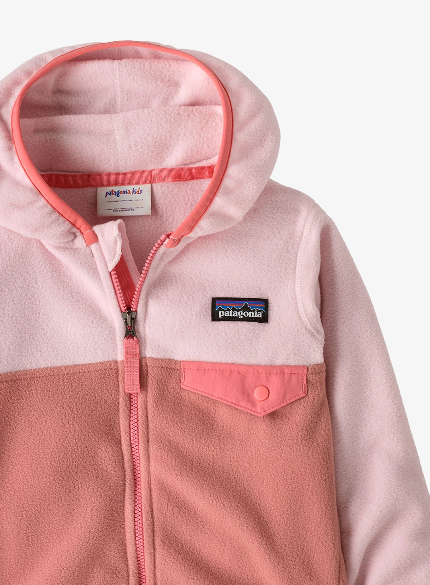 Mikina detská Patagonia Baby Micro D Snap-T Jacket - moment pink