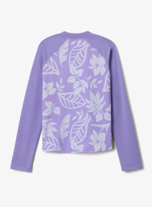 Mikina dievčenská Columbia Sandy Shores Printed LS Sunguard - paisley purple/purple