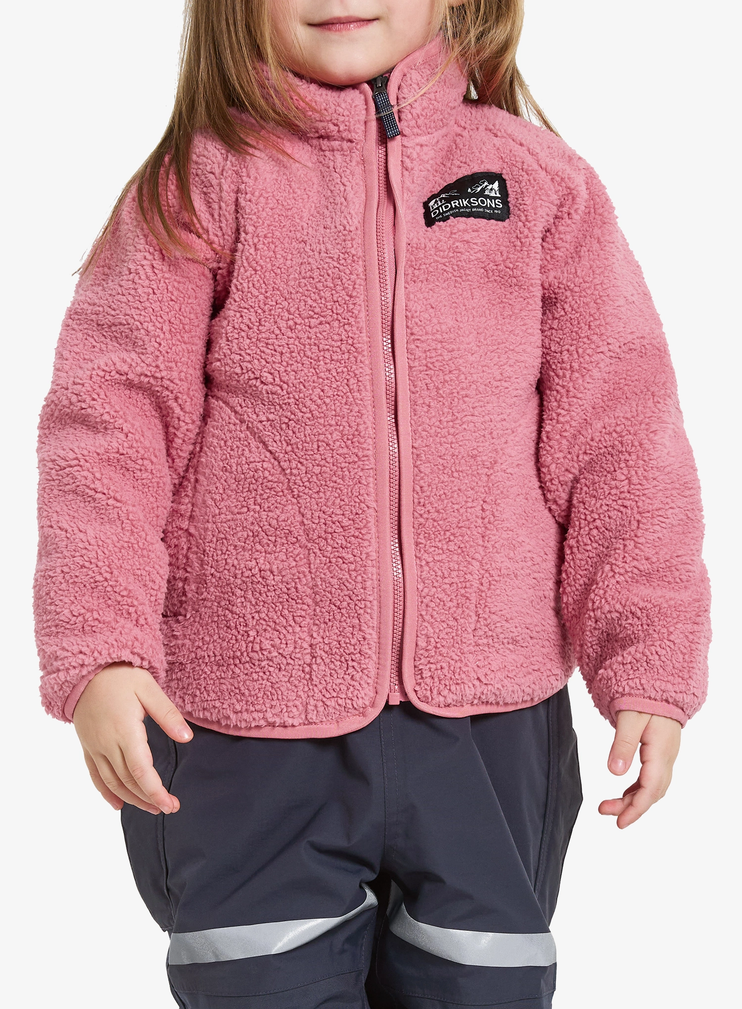 Mikina dievčenská Didriksons Gibbs Fullzip 2 - heather pink