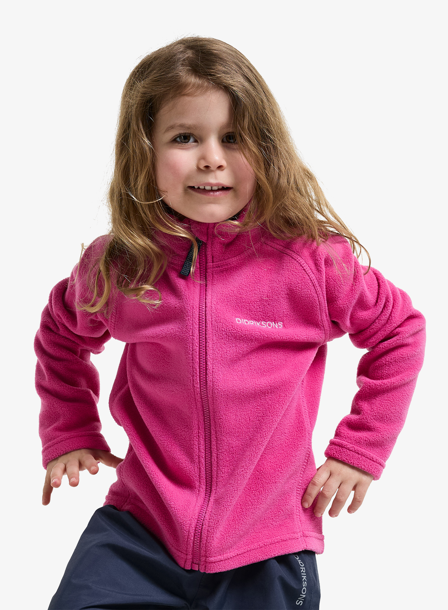 Mikina dievčenská Didriksons Monte Full Zip - cactus pink