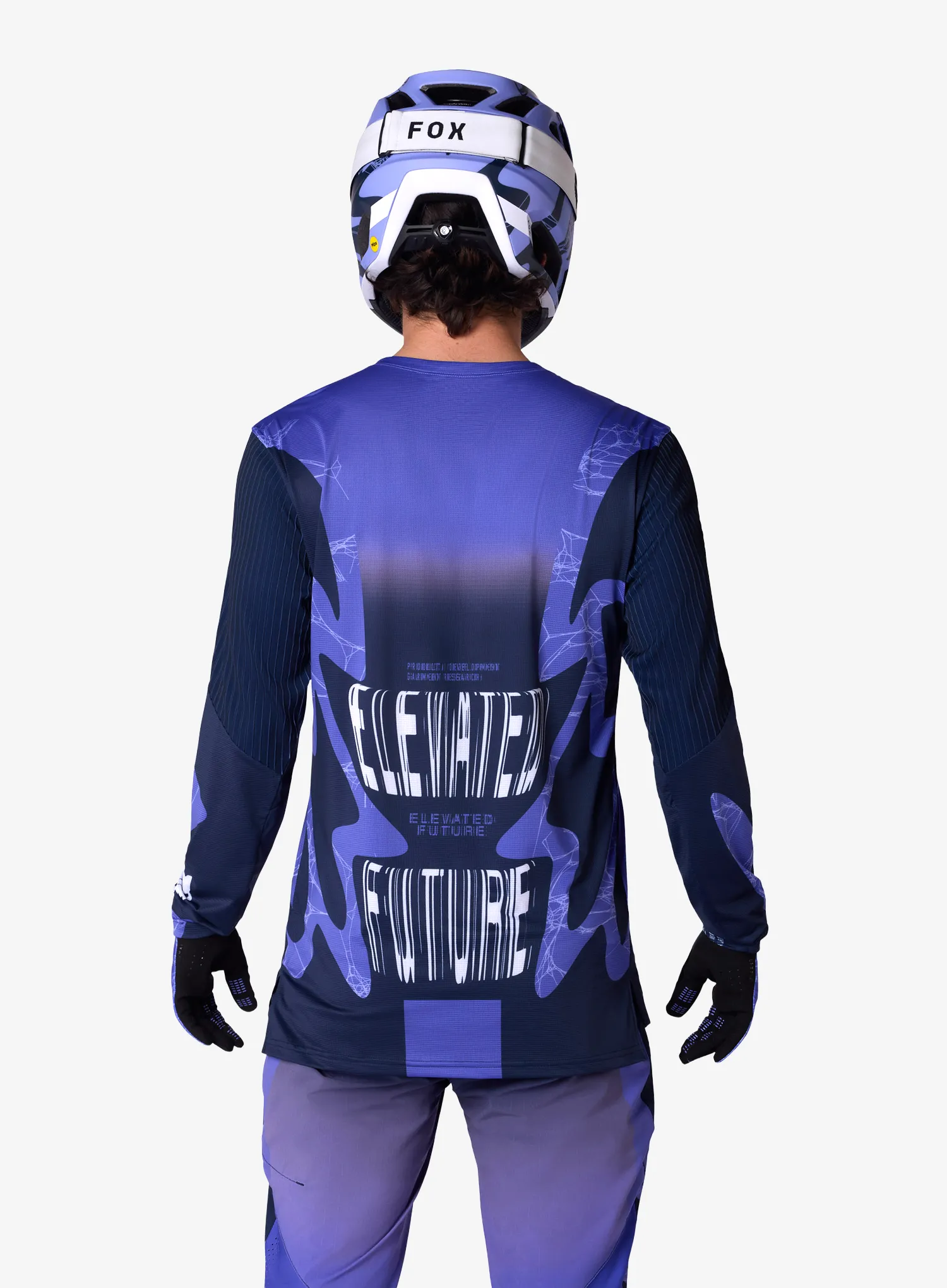 Enduro mikina Fox Flexair LS Jersey Diffuse SE - blueberry