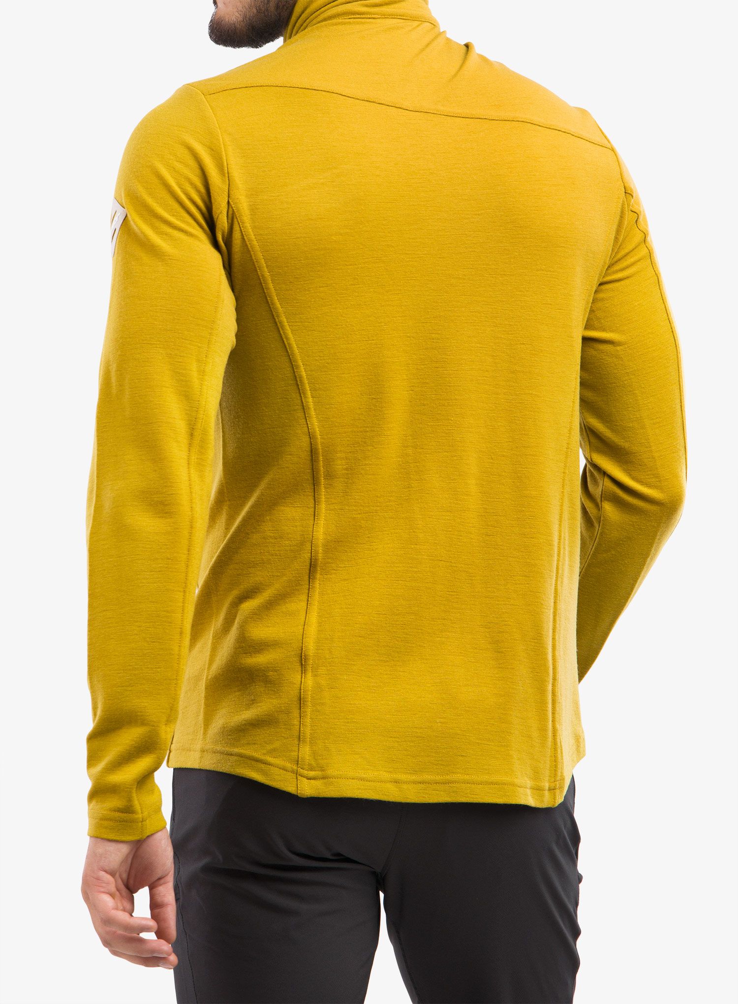 Mikina Sensor Merino Ex Tee L/S Zip - mustard