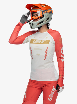 Dámska cyklistická mikina Leatt MTB 5.0 Gravity Jersey - race red