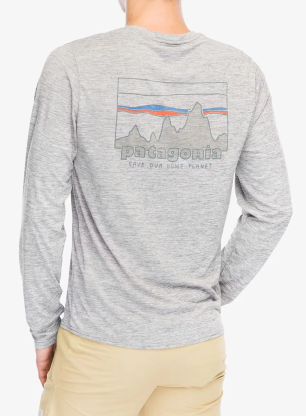 Mikina Patagonia L/S Cap Cool Daily Graphic Shirt - skyline/feather grey