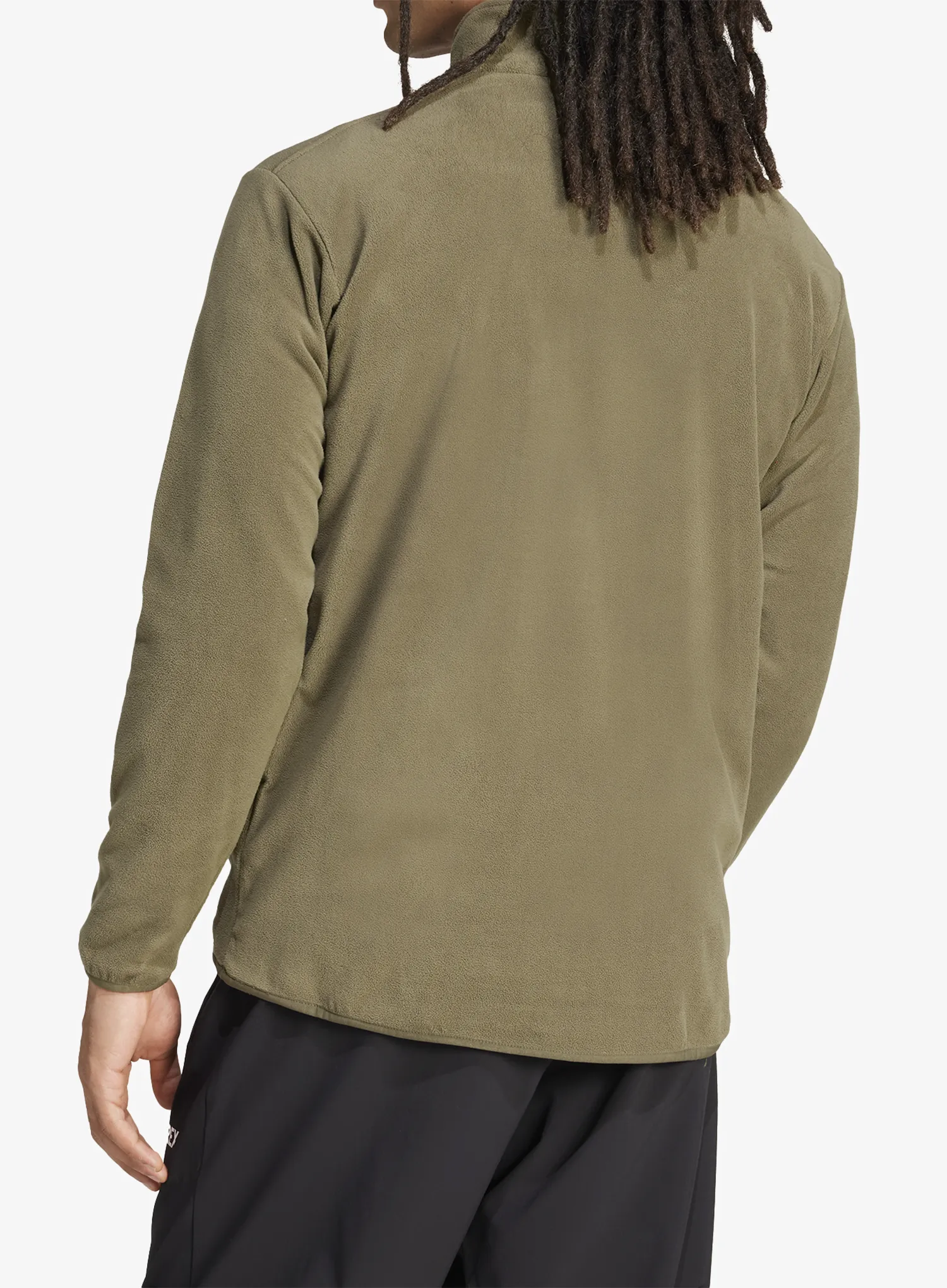 Flísová mikina adidas TERREX Multi Essentials 1/2 Zip Fleece Jacket - olive strata/olive strata