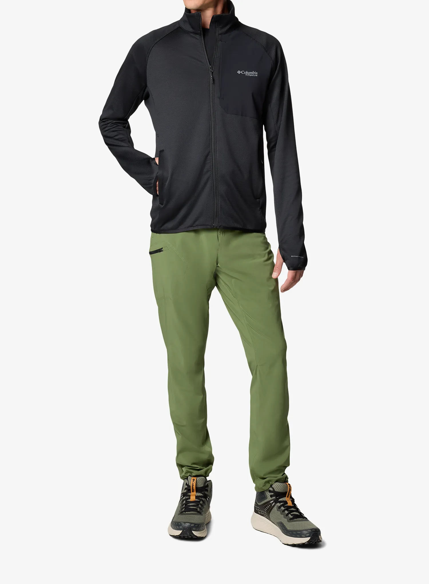 Flísová mikina Columbia Triple Canyon Grid Fleece Full Zip II - black