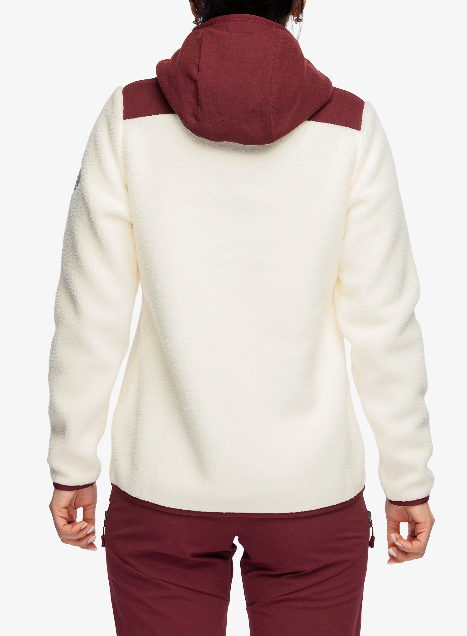 Flísová mikina dámska La Sportiva Guidance Sherpa Hoody - chalk/redwood