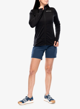 Flísová mikina dámska Ortovox Fleece Light Hoody - black raven