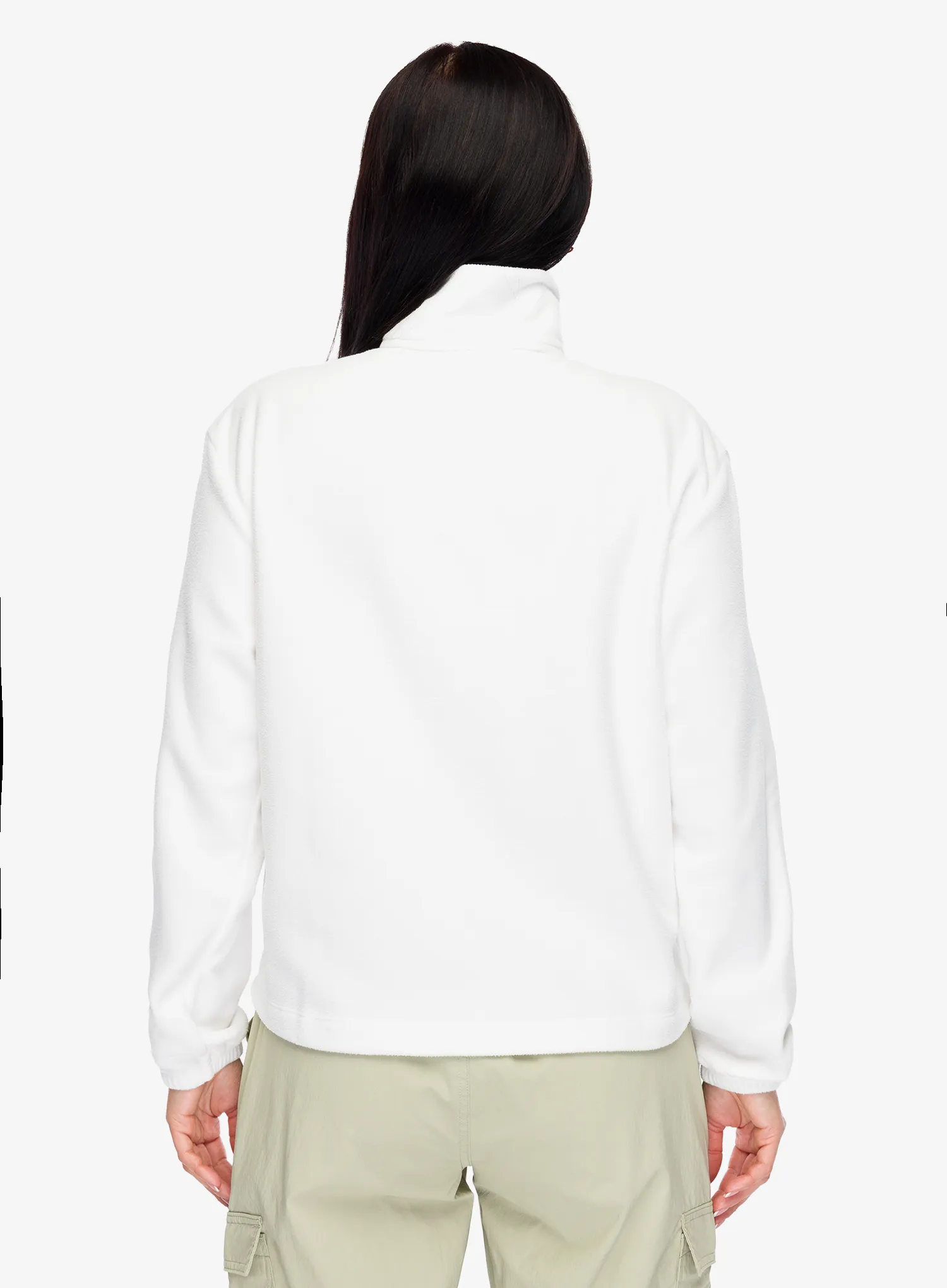 Flísová mikina dámska Patagonia Micro D 1/2 Zip Fleece P/O - birch white
