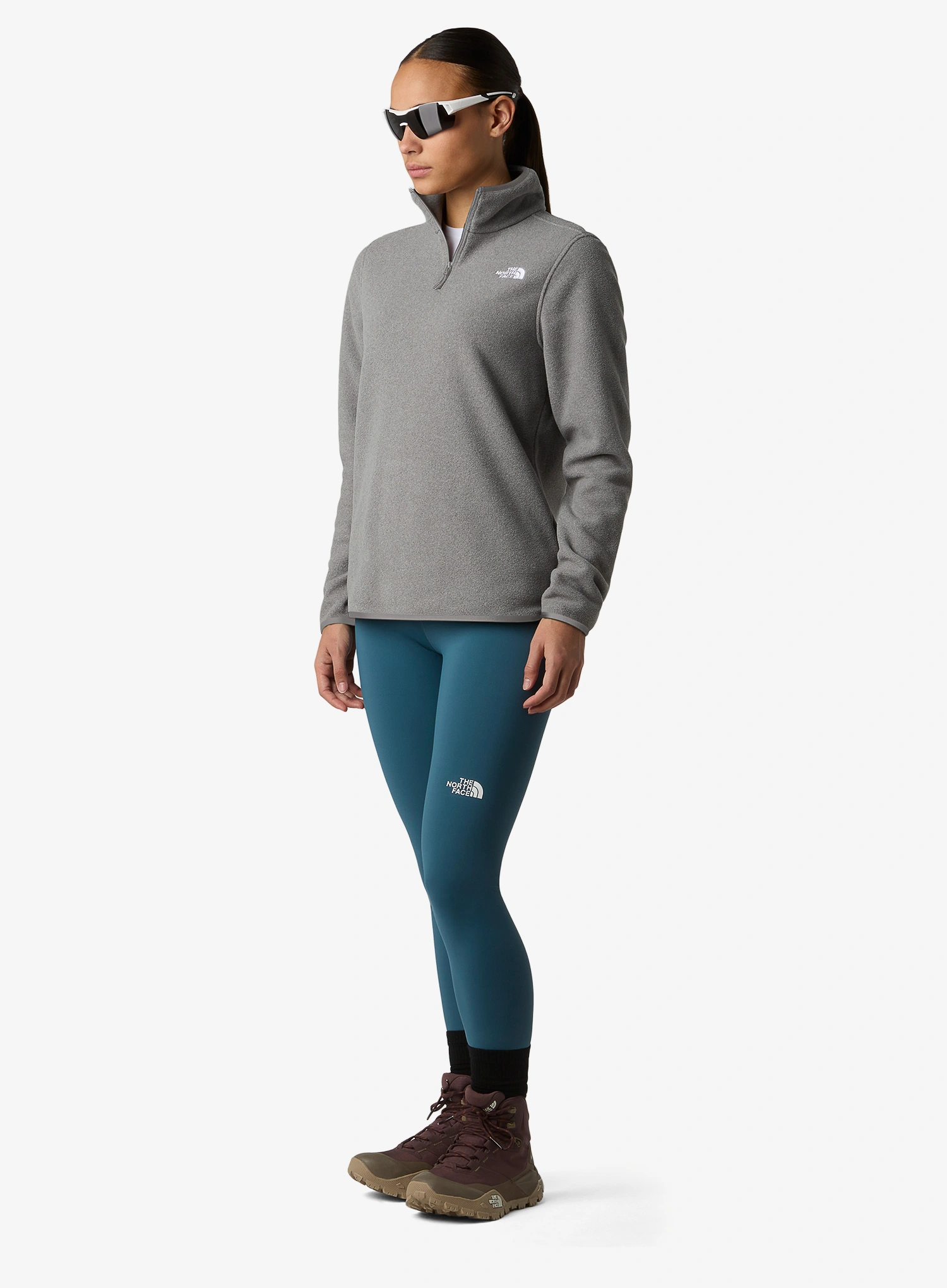 Flísová mikina dámska The North Face Glacier Fleece 1/4 Zip Jacket - tnf mid grey heather