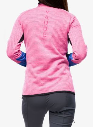 Flísová mikina dámska Vaude Larice HZ Fleece Jacket - rich pink