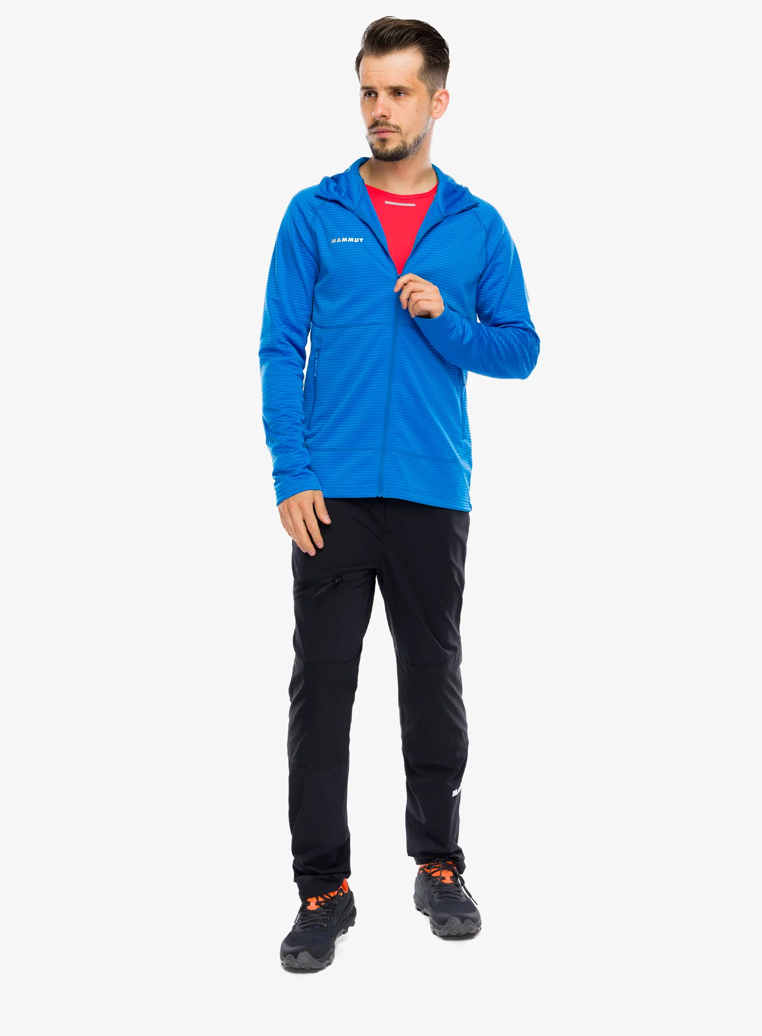 Flísová mikina Mammut Crag ML Hooded Jacket - glacier blue