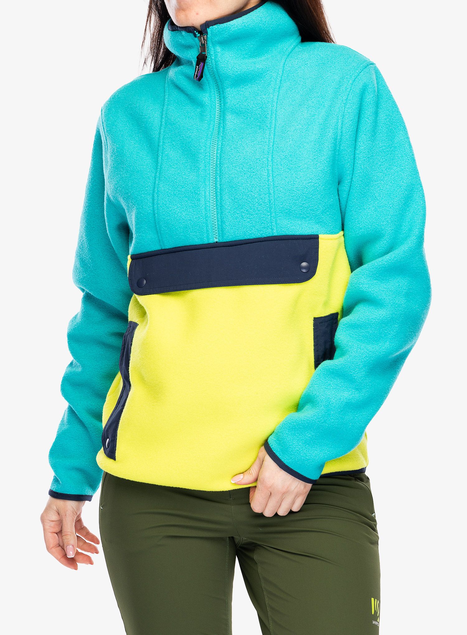 Flísová bunda Patagonia Synchilla Anorak - phosphorus green