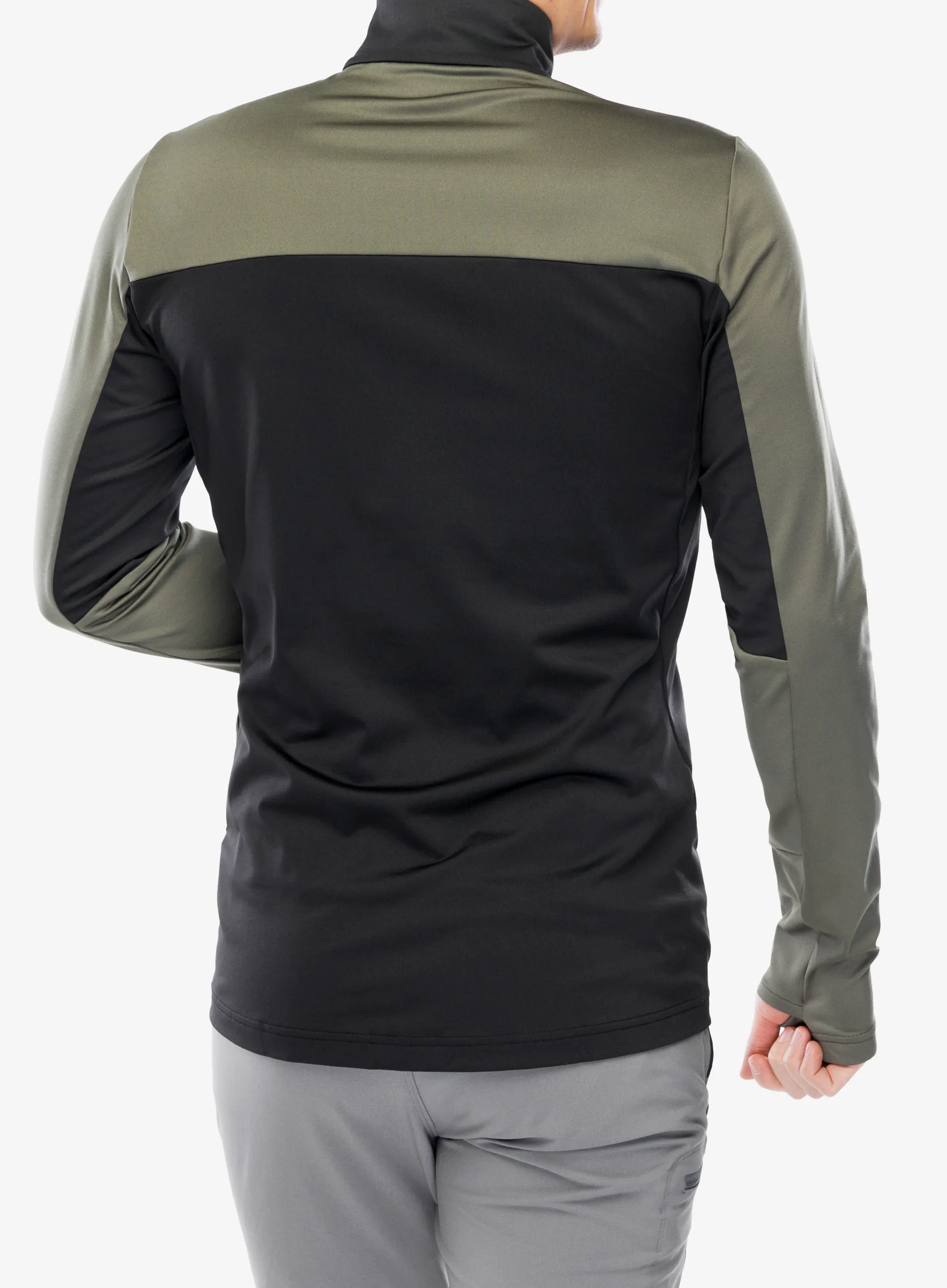 Flísová mikina Vaude Livigno Halfzip II - black/khaki