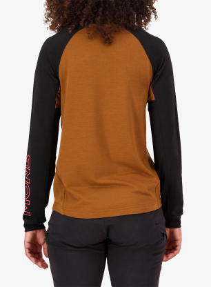 Dámska cyklistická mikina Mons Royale Tarn Merino Long Sleeve - caramel/black
