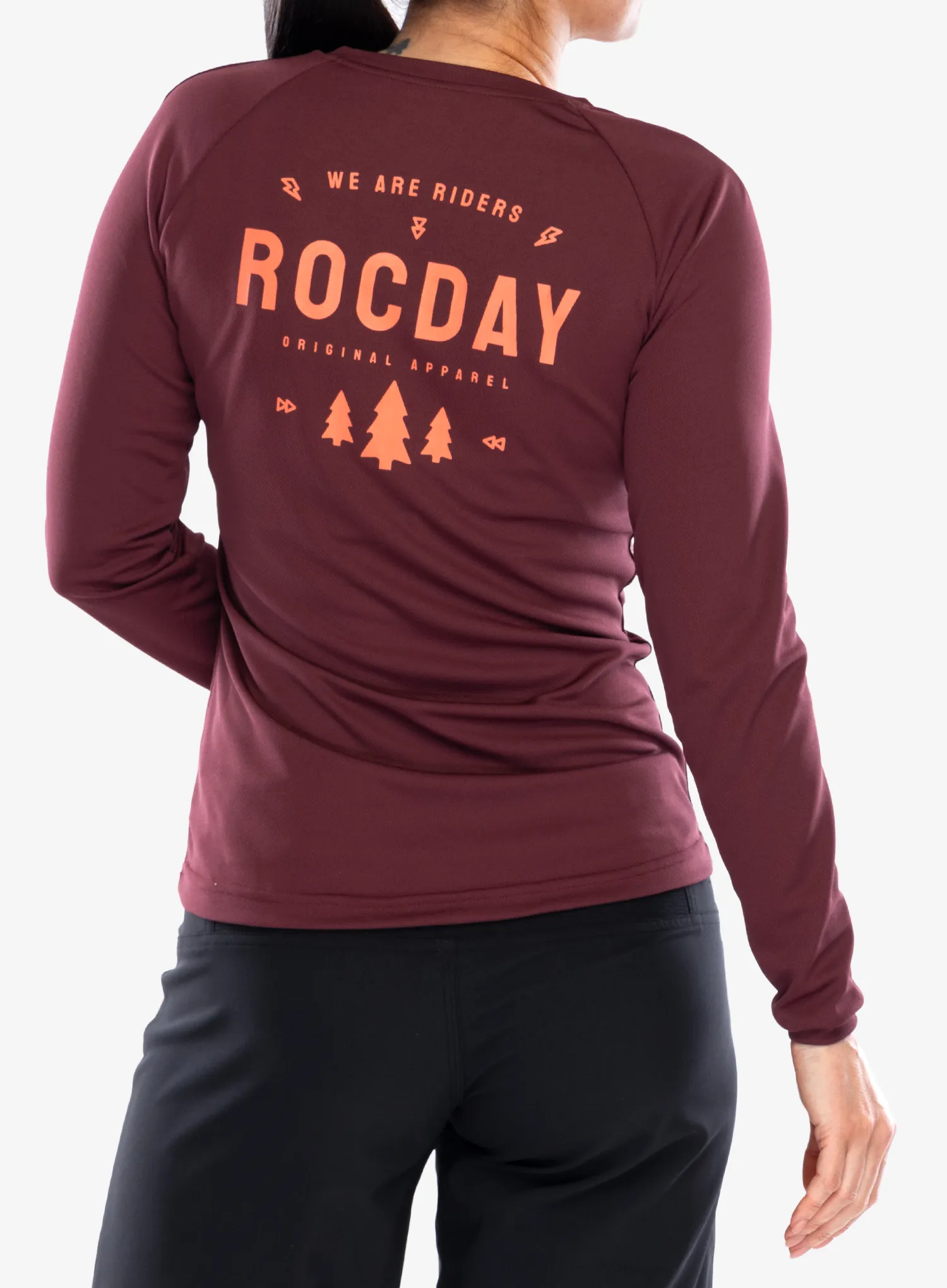 Dámska cyklistická mikina Rocday Patrol - burgundy