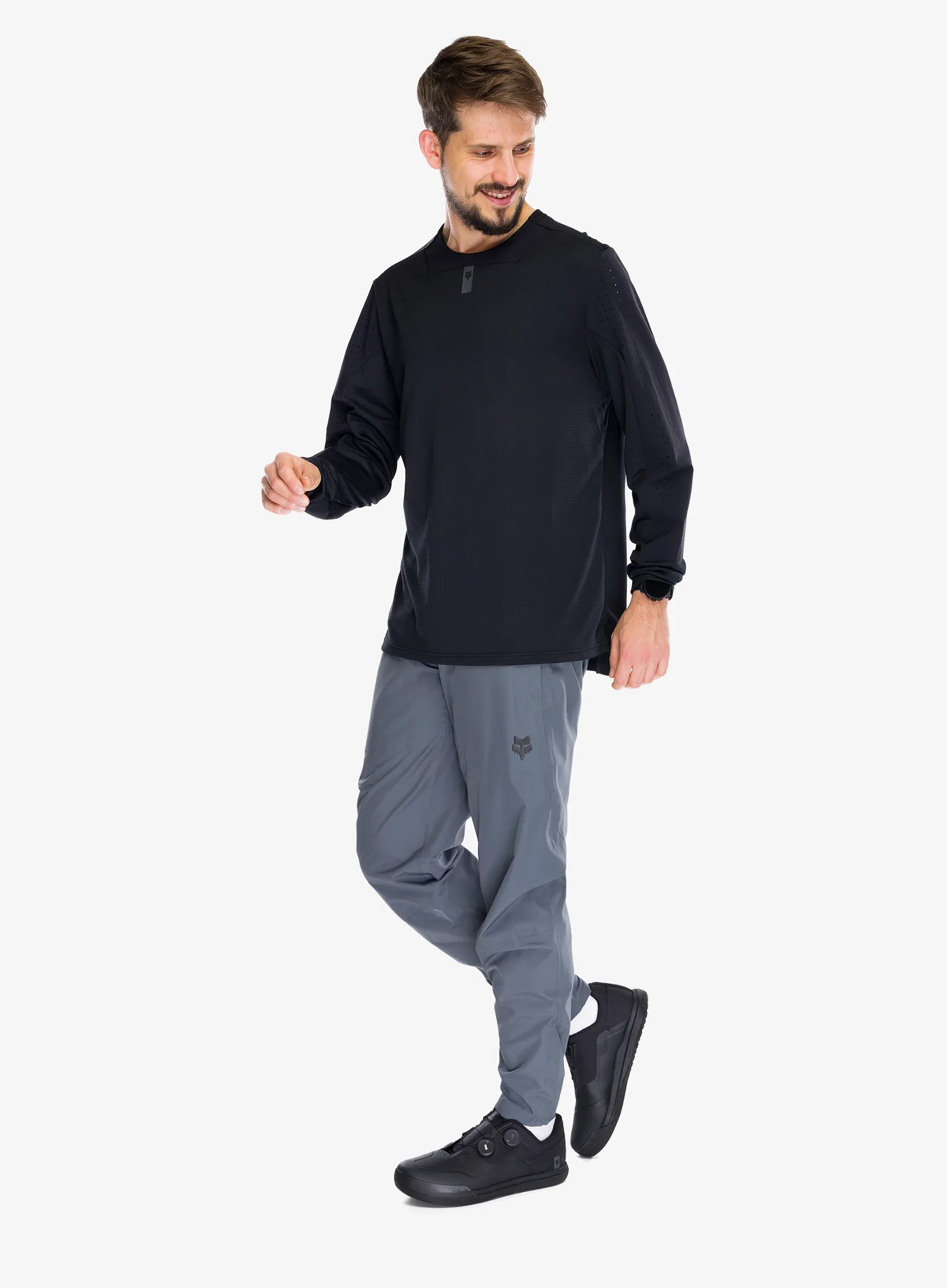 Cyklistická mikina Fox Defend LS Jersey - black
