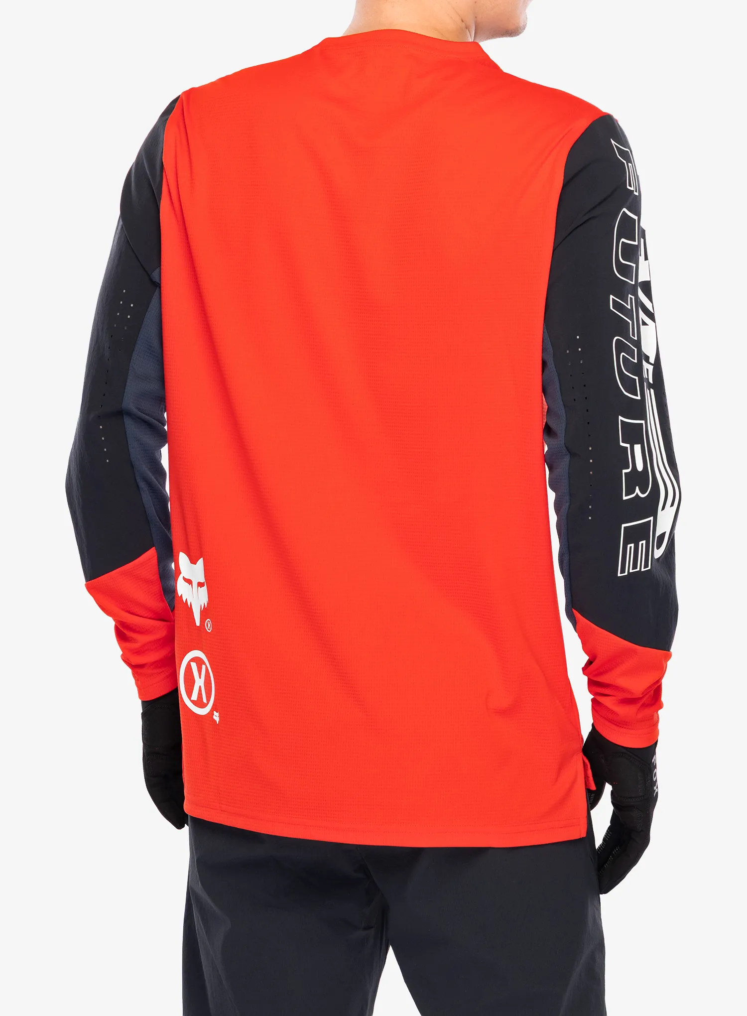 Cyklistická mikina Fox Defend LS Jersey Elevated - fluo red