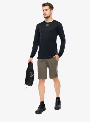 Cyklistická mikina Fox Flexair LS Jersey - black