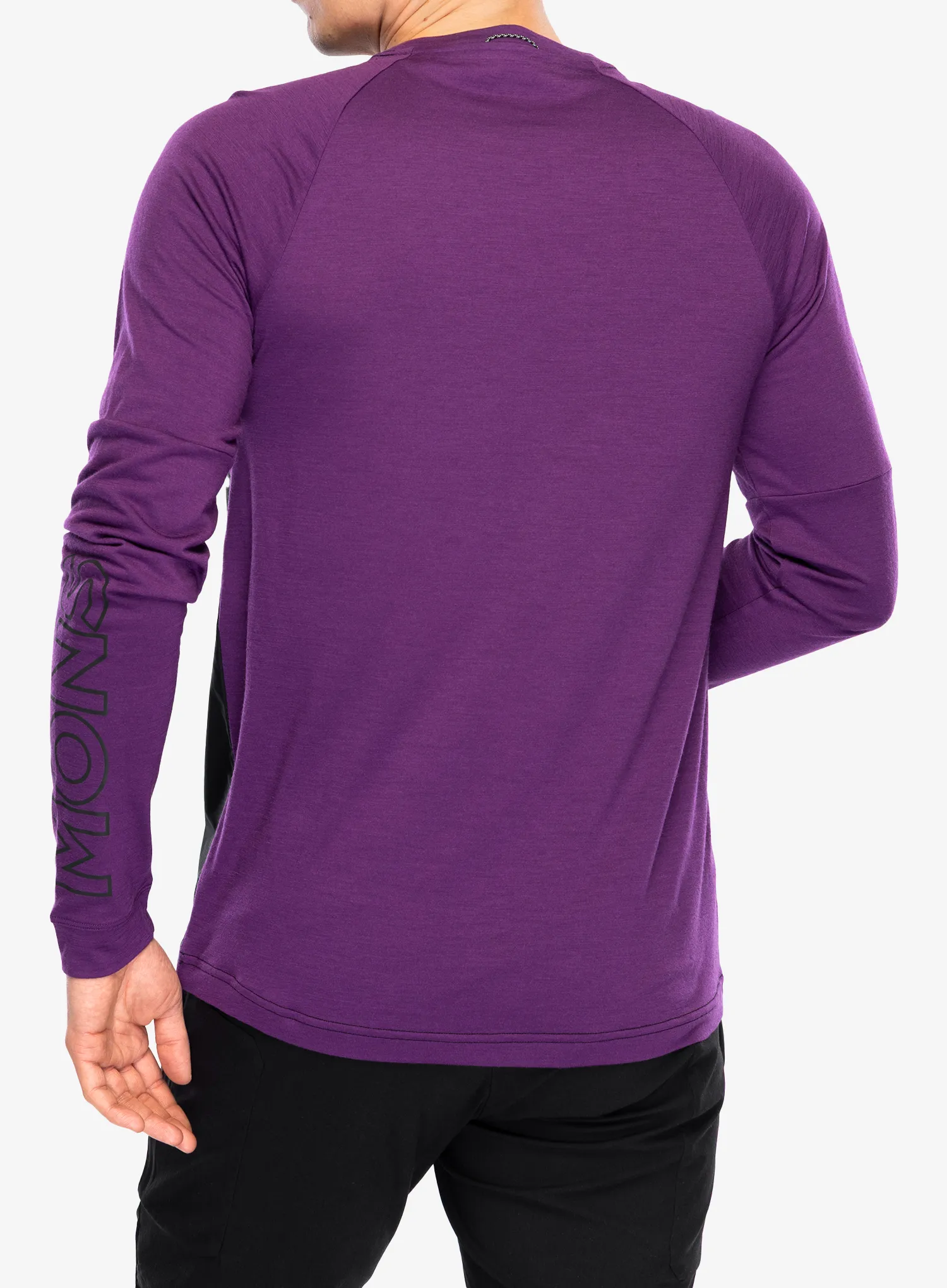 Cyklistická mikina Mons Royale Tarn Merino Bike Wind Jersey - black/boysenberry