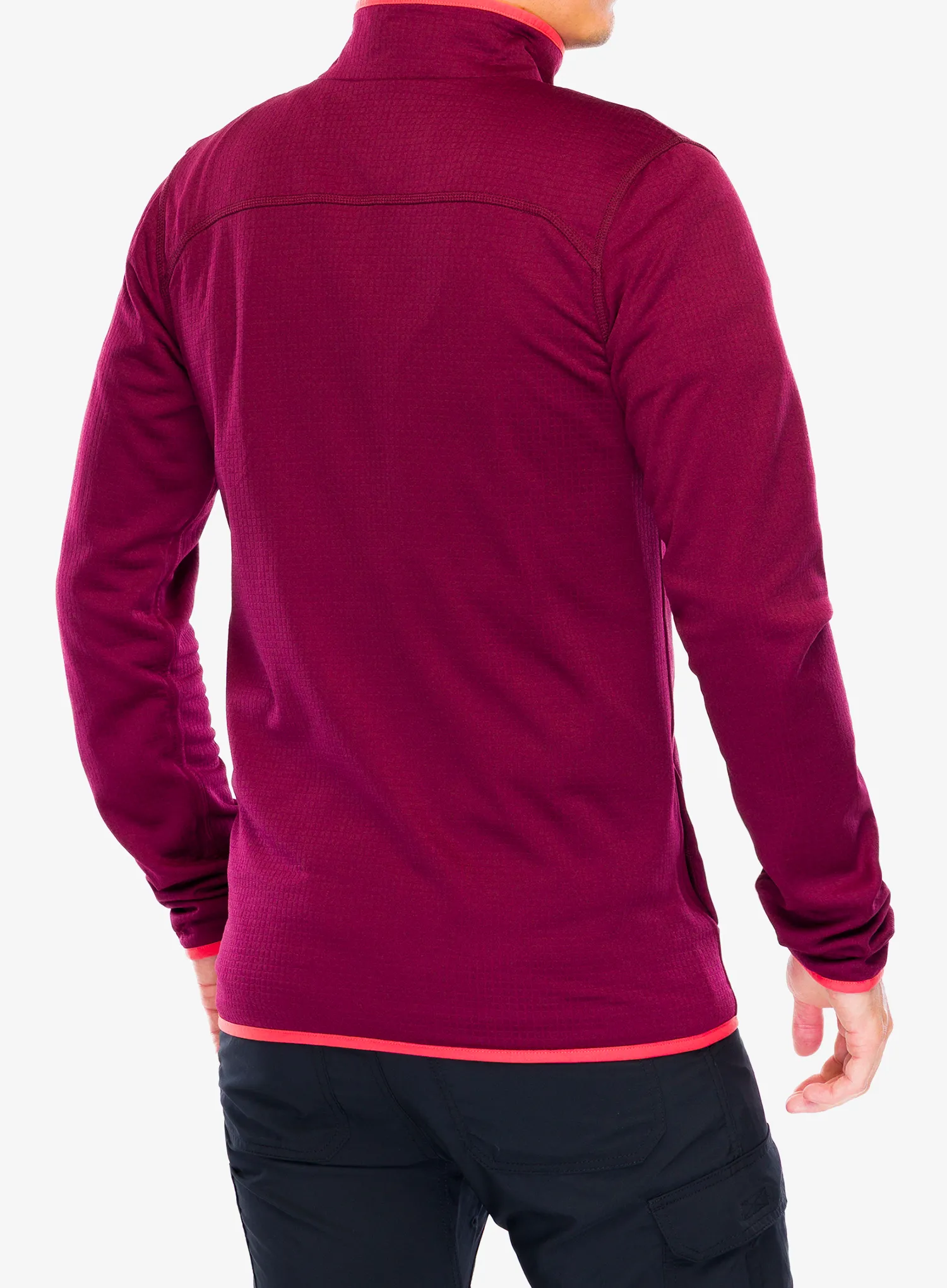 Mikina na zips Columbia Essential Hike Grid Fleece Full Zip - rich wine