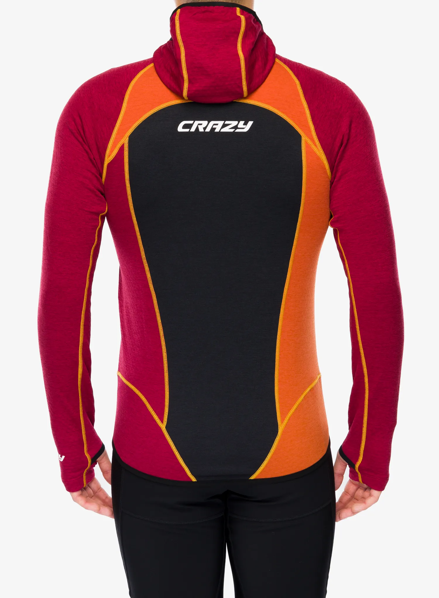 Mikina na zips Crazy Pull Resolution - brick/black