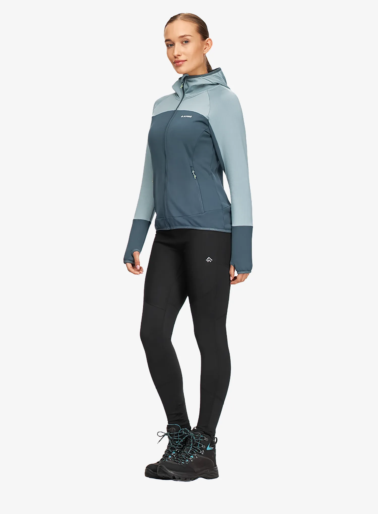 Dámska mikina na zips Alpinus UBA - dark sage green