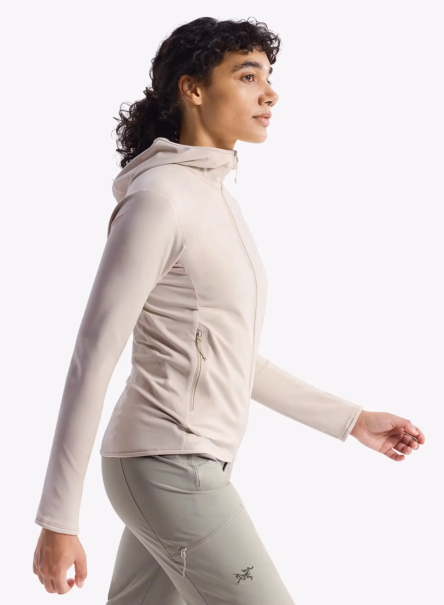 Dámska mikina na zips Arcteryx Kyanite LT Hoody - sea salt