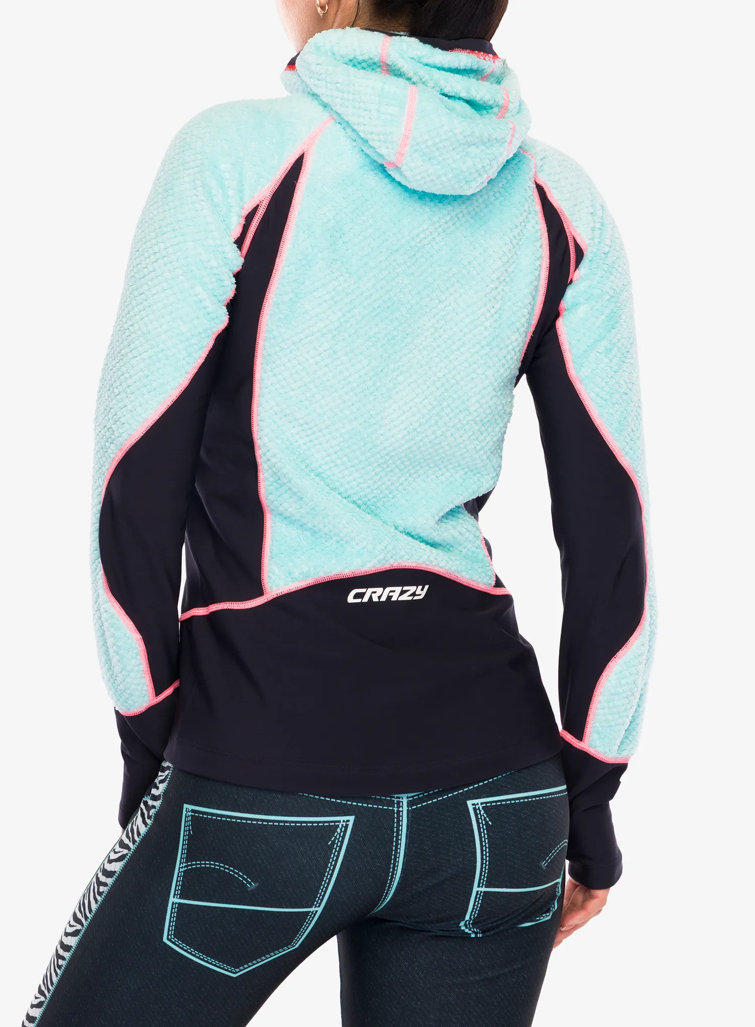 Dámska mikina na zips Crazy Pull Inspire - chewing gum