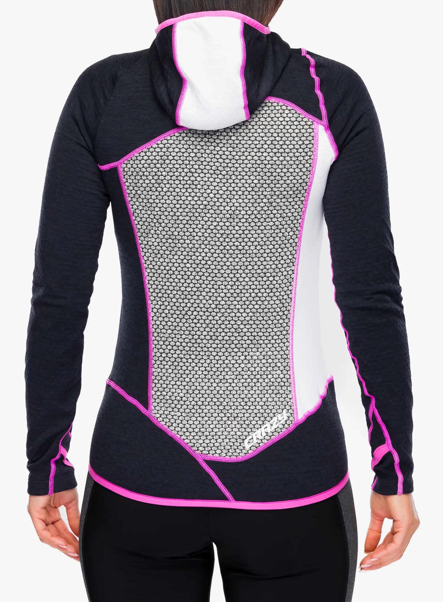 Dámska mikina na zips Crazy Pull Ionic - black/pop