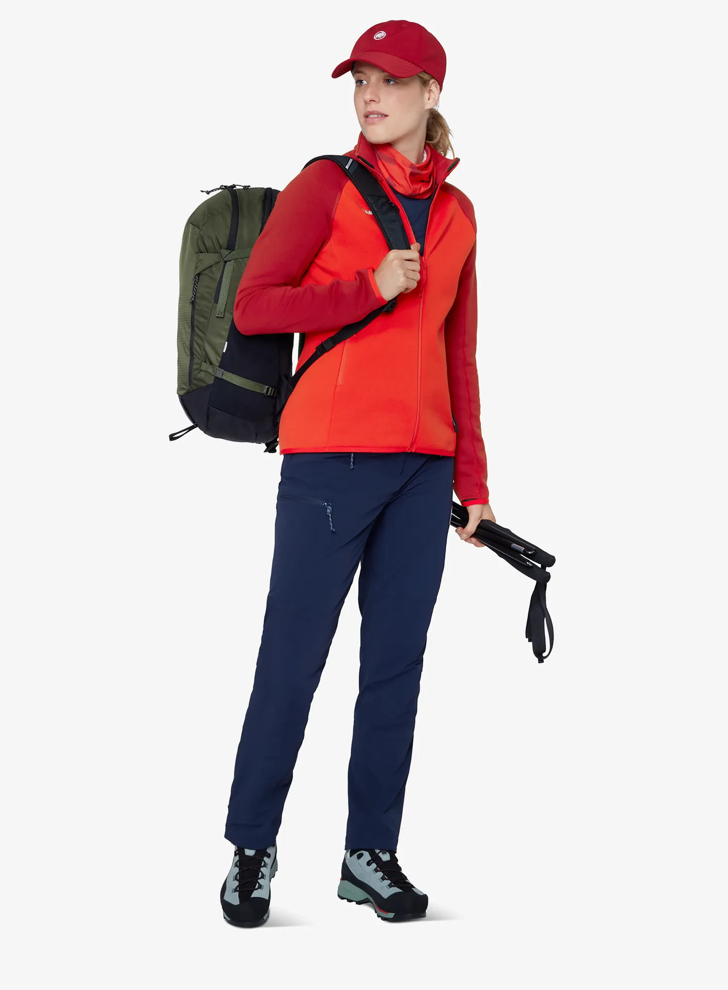 Dámska mikina na zips Mammut Aconcagua ML Jkt - red/dark red