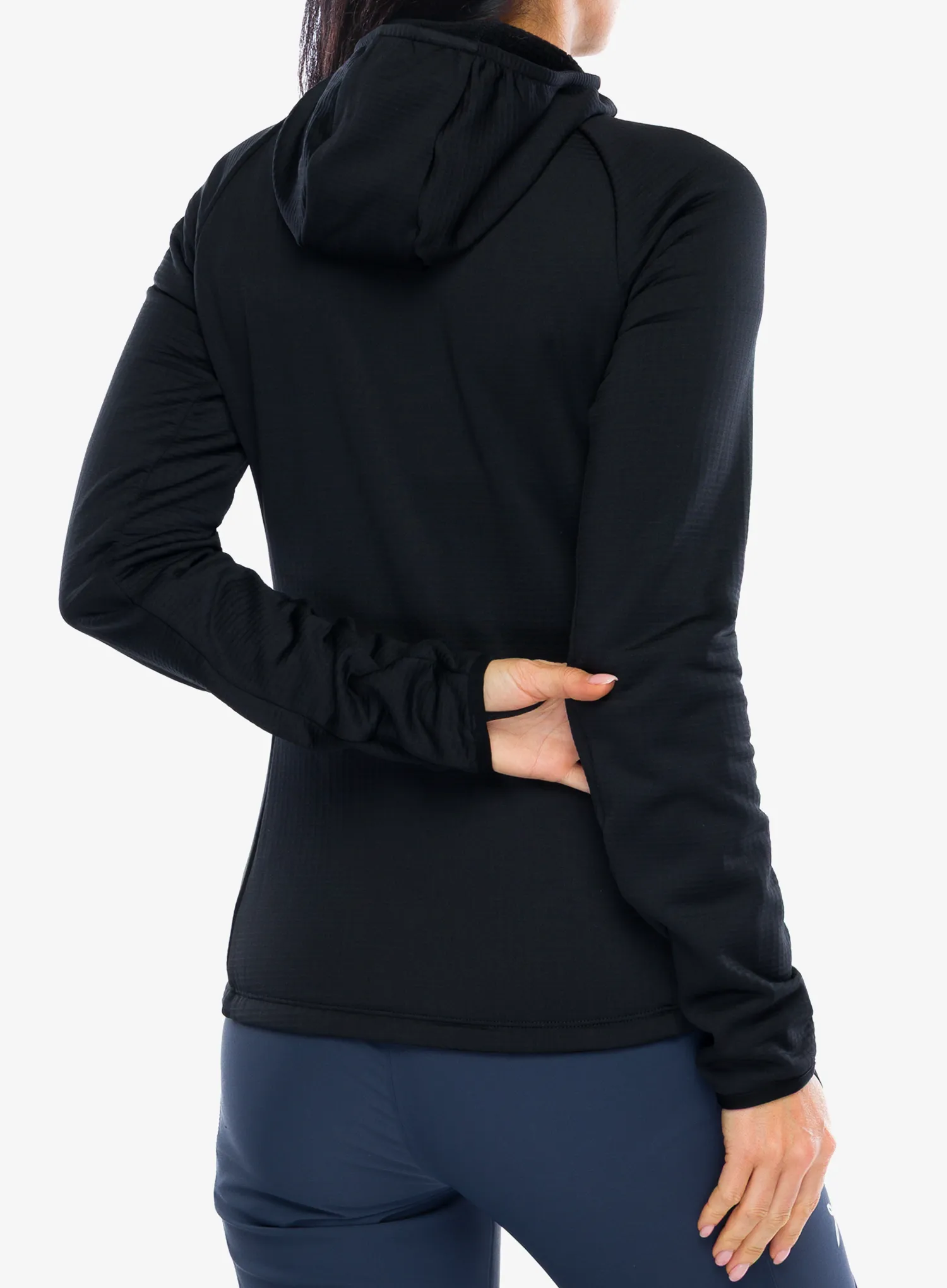 Dámska mikina na zips Montura Fadis Grid Hooded Maglia - black/black