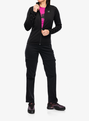 Dámska mikina na zips Montura Fadis Grid Maglia - black