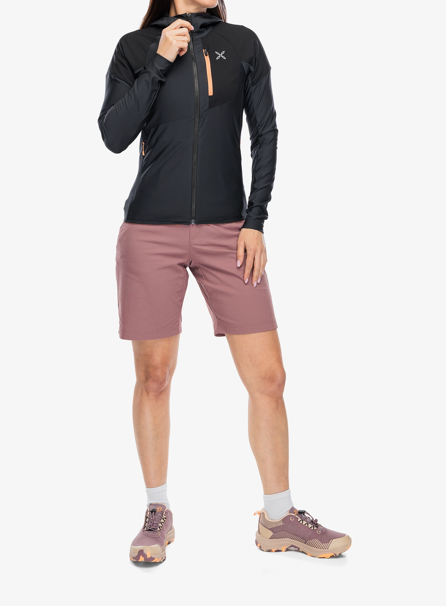 Dámska mikina na zips Montura Spitze Hooded Maglia - anthracite/melon