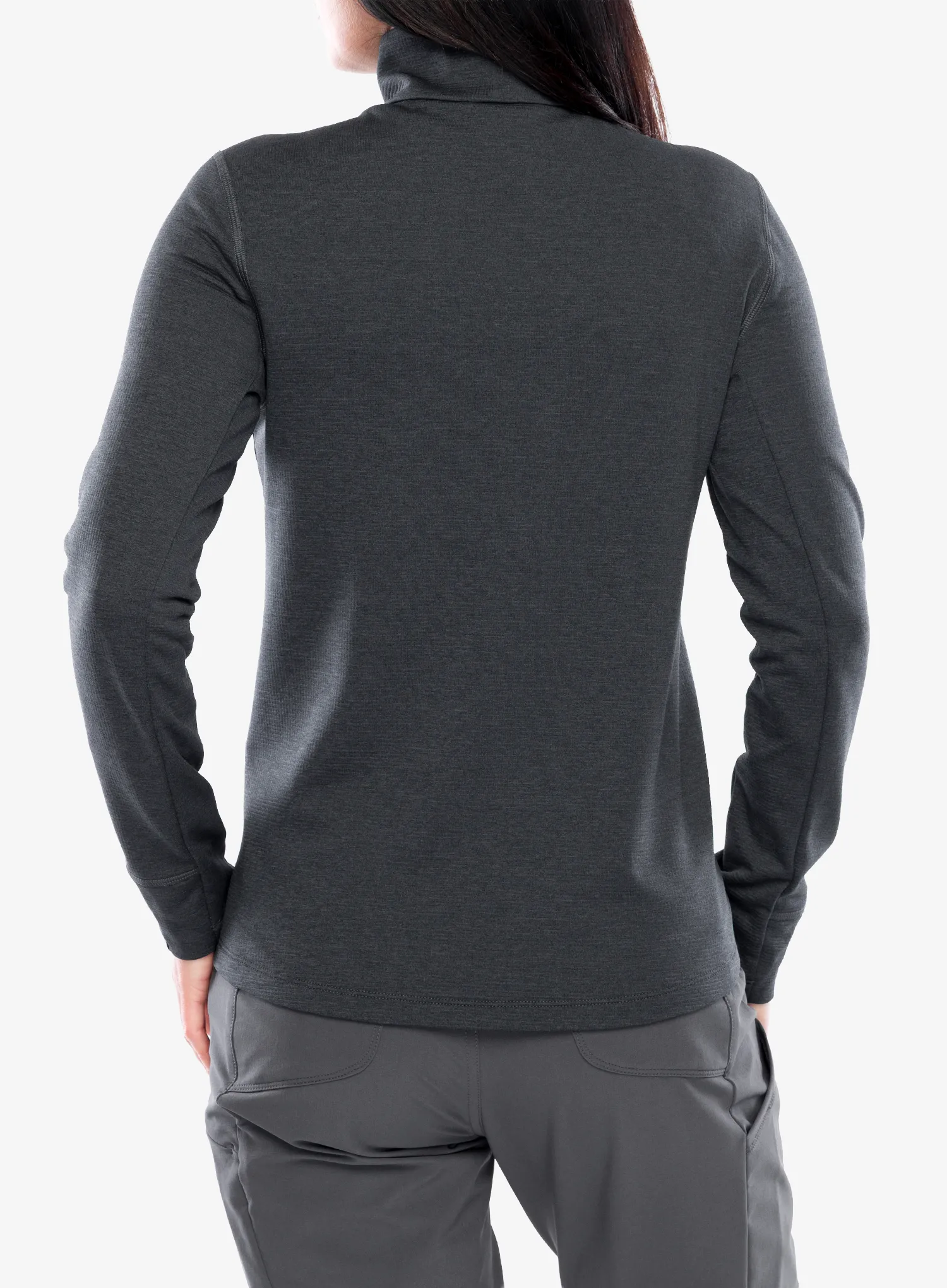 Dámska mikina na zips Odlo Grid Fleece Mid Layer Full Zip - black melange