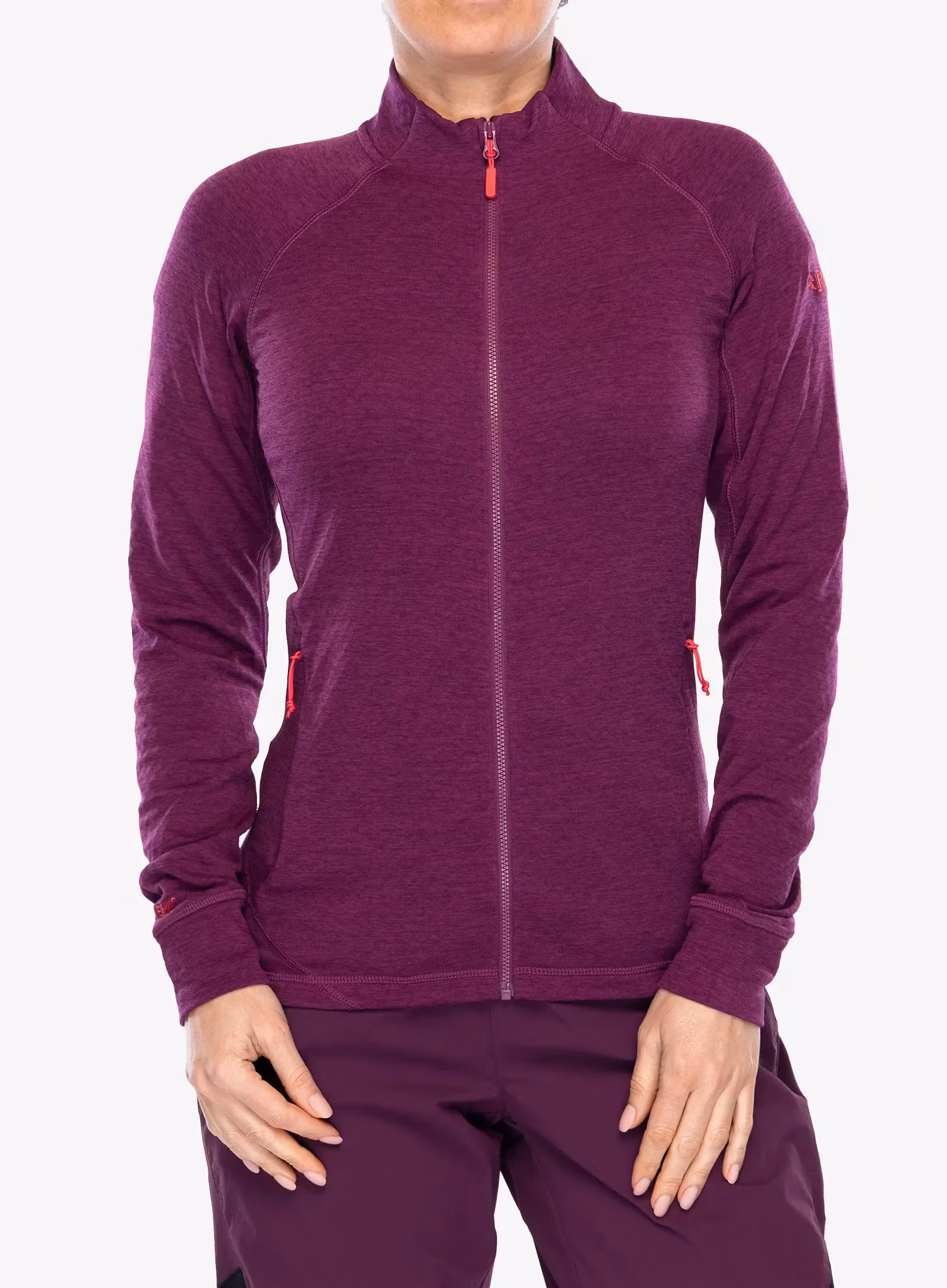 Dámska mikina na zips Rab Nexus Jacket - mulberry