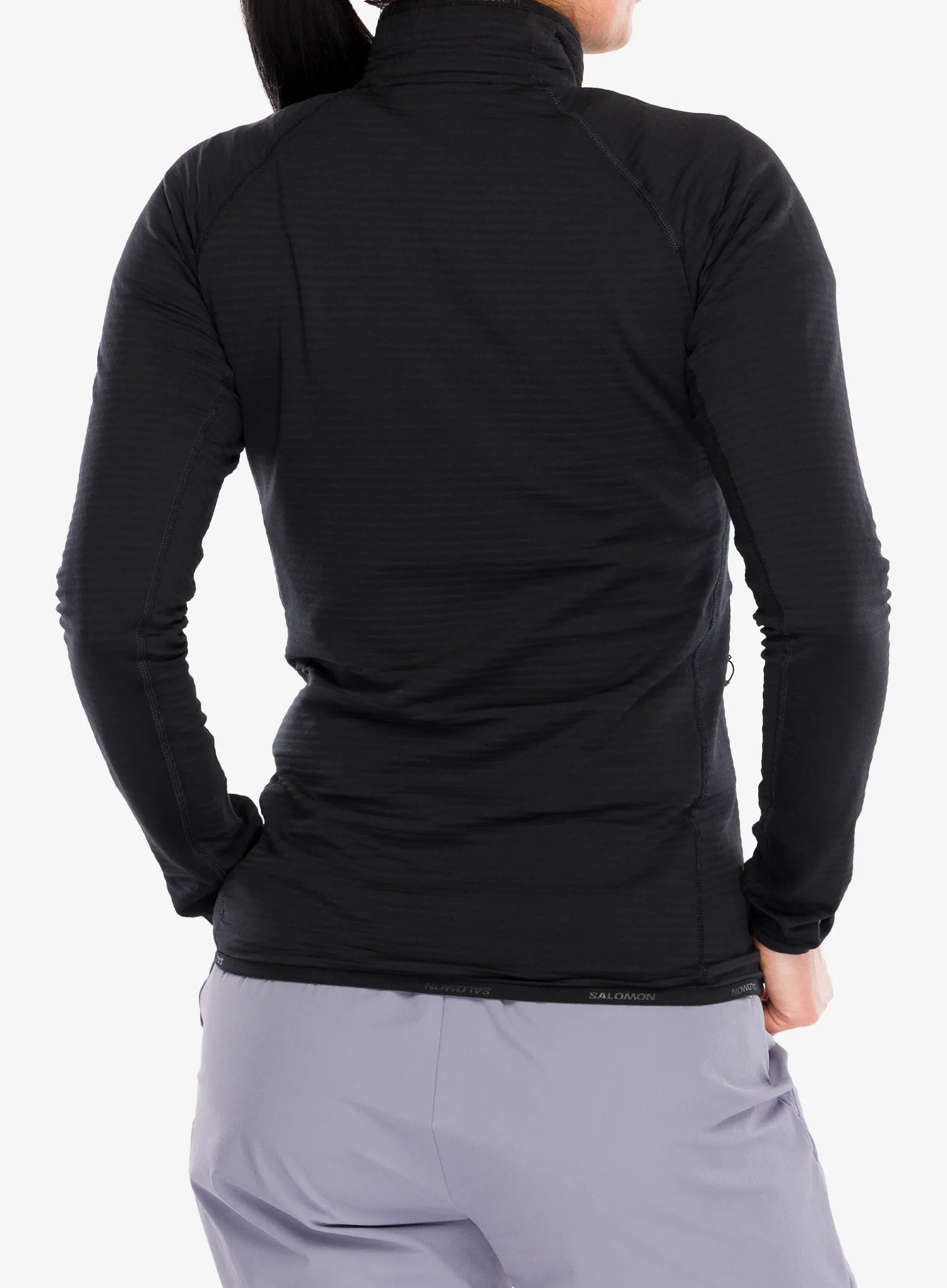 Dámska mikina na zips Salomon Essential Lightwarm FZ - deep black/black