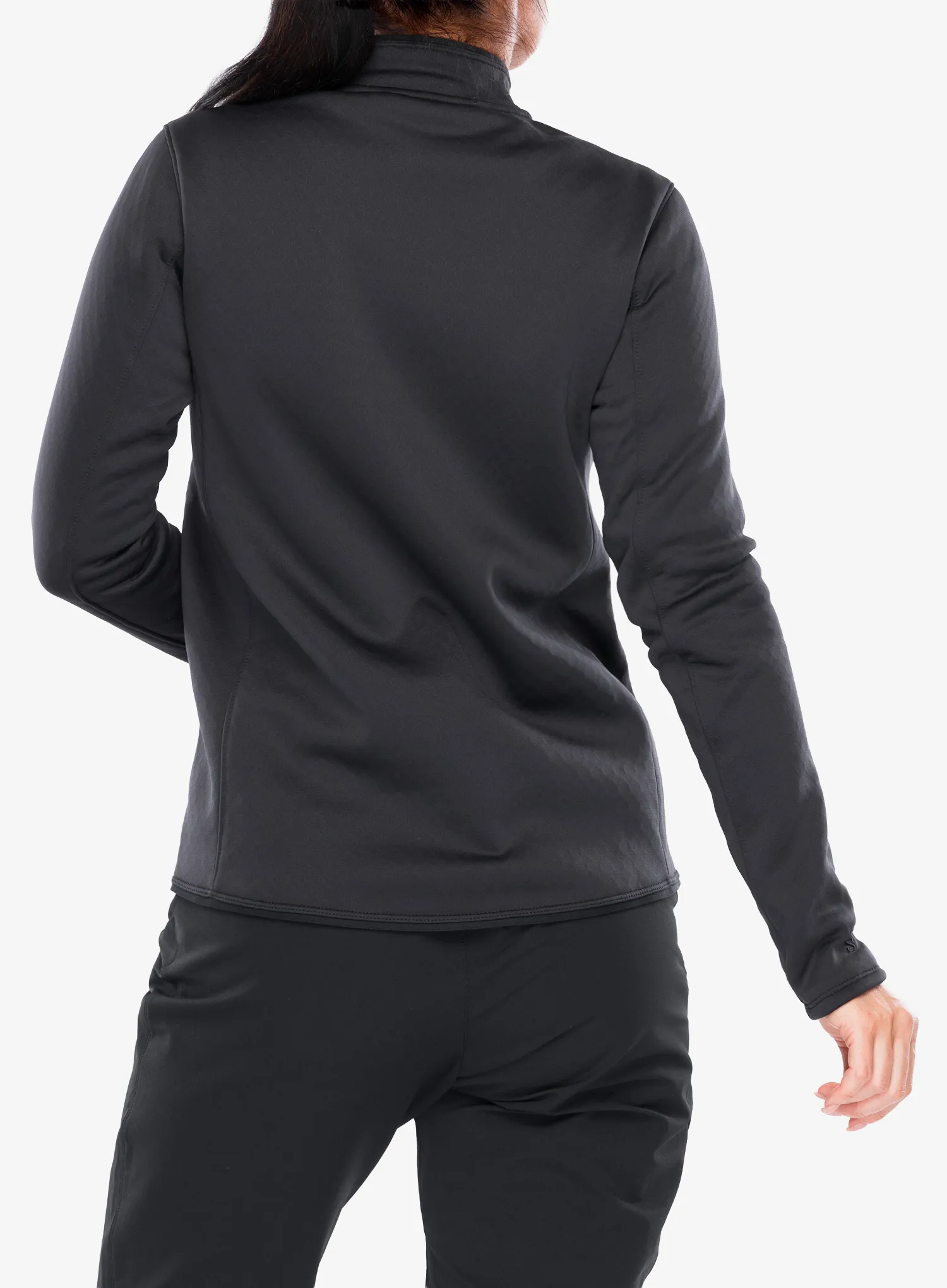 Dámska mikina na zips Salomon Sntial Midfleece FZ - deep black