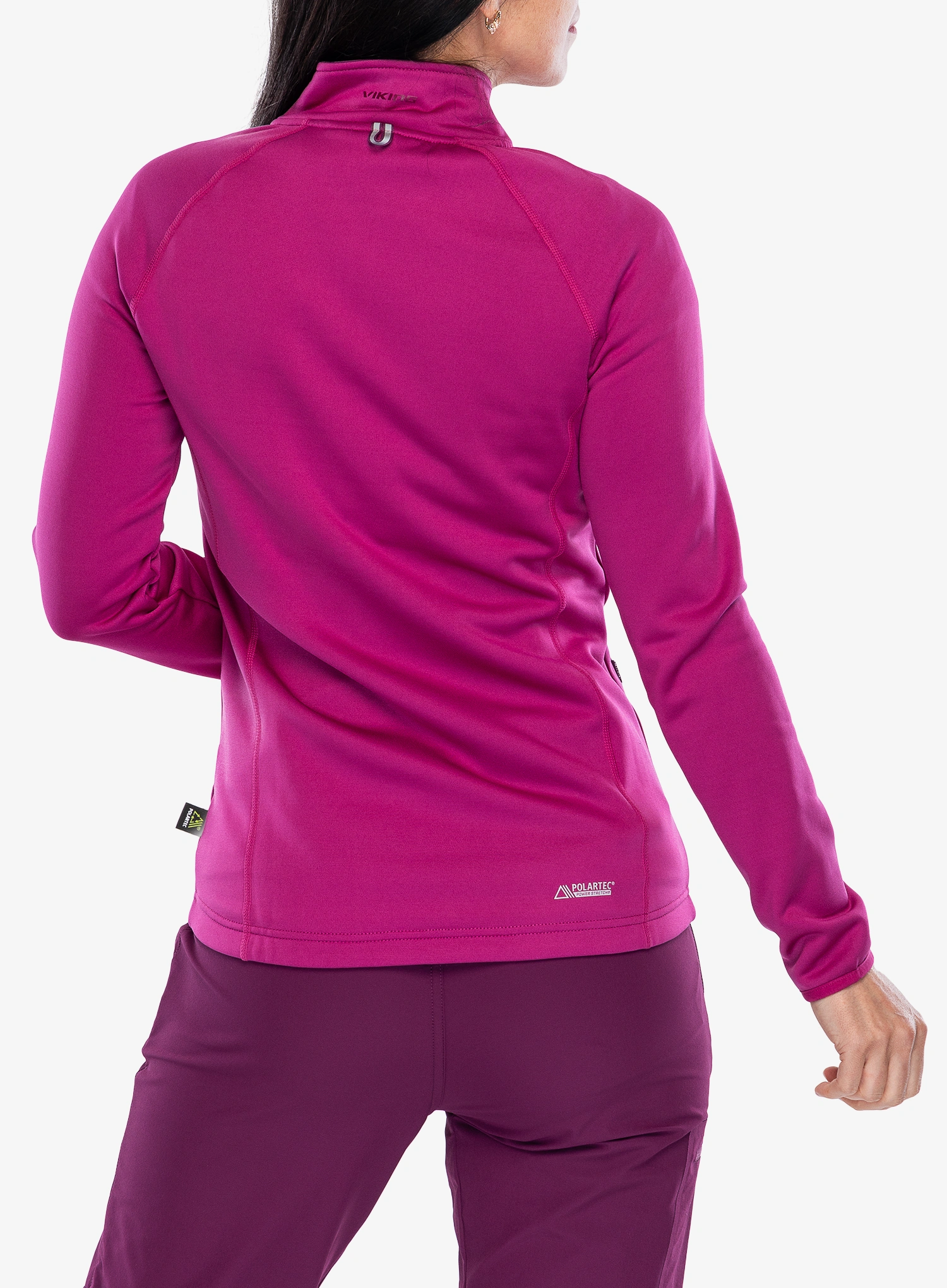 Dámska mikina na zips Viking Jukon Polartec - pink