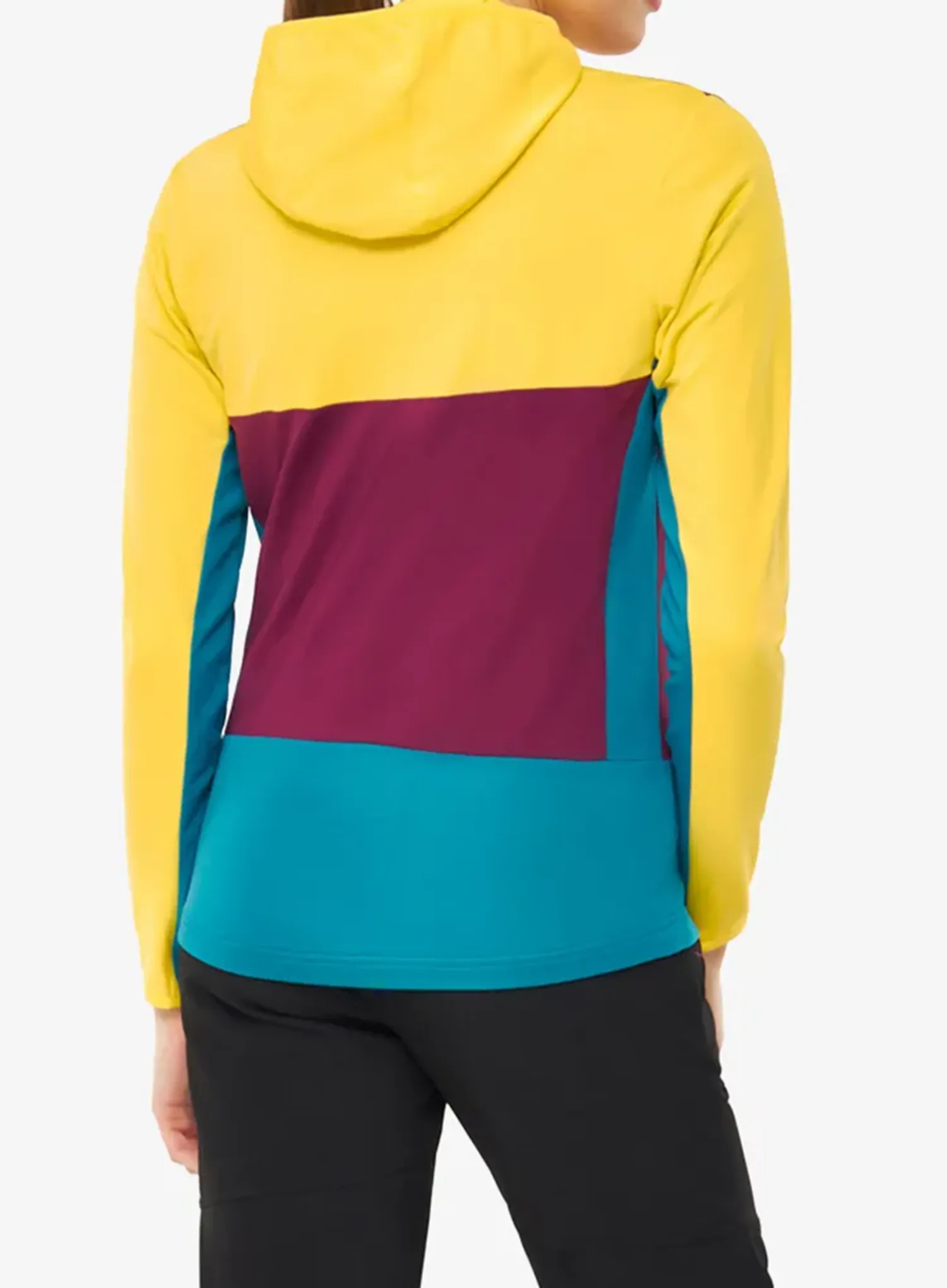Dámska mikina na zips Viking Tacoma Hoodie - yellow/fuchsia