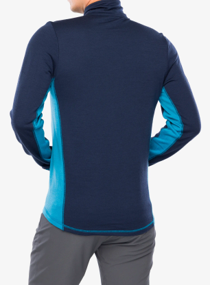 Mikina na zips Dovre Fleece 100% Merino Wool - blue