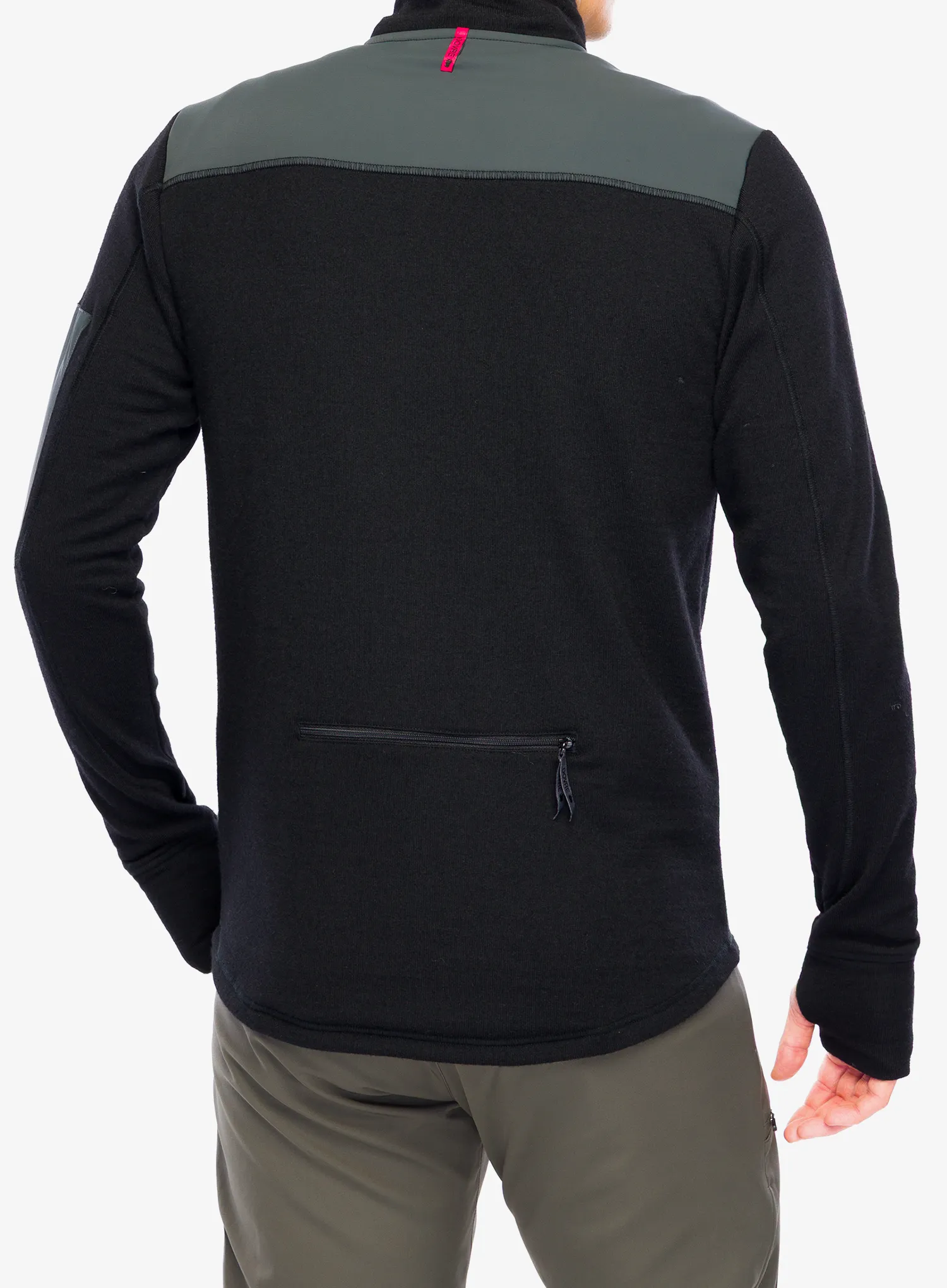 Mikina na zips Dovre Outlayer Fleece Wool Zip - black