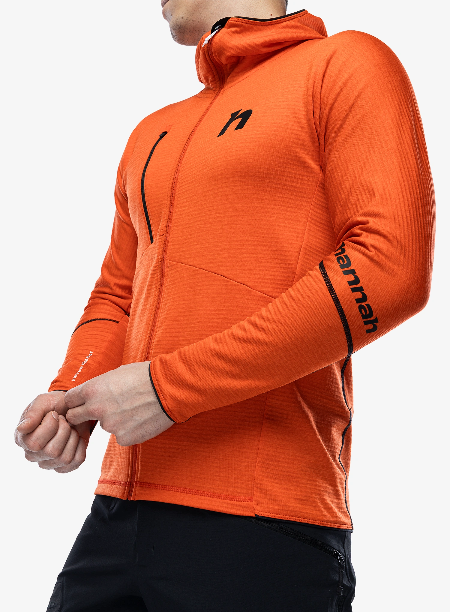 Mikina na zips Hannah Niro Hoody - spicy orange mel