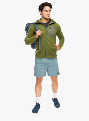 Mikina na zips Patagonia R1 Air Full-Zip Hoody - caper green