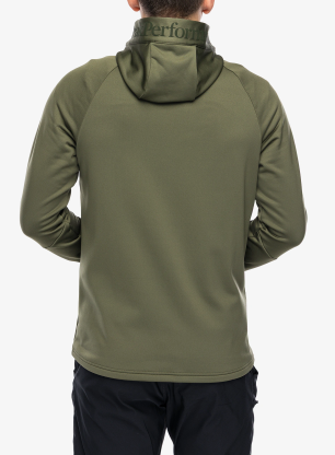 Mikina na zips Peak Performance Rider Essentials Zip Hood - pine needle/pine needle