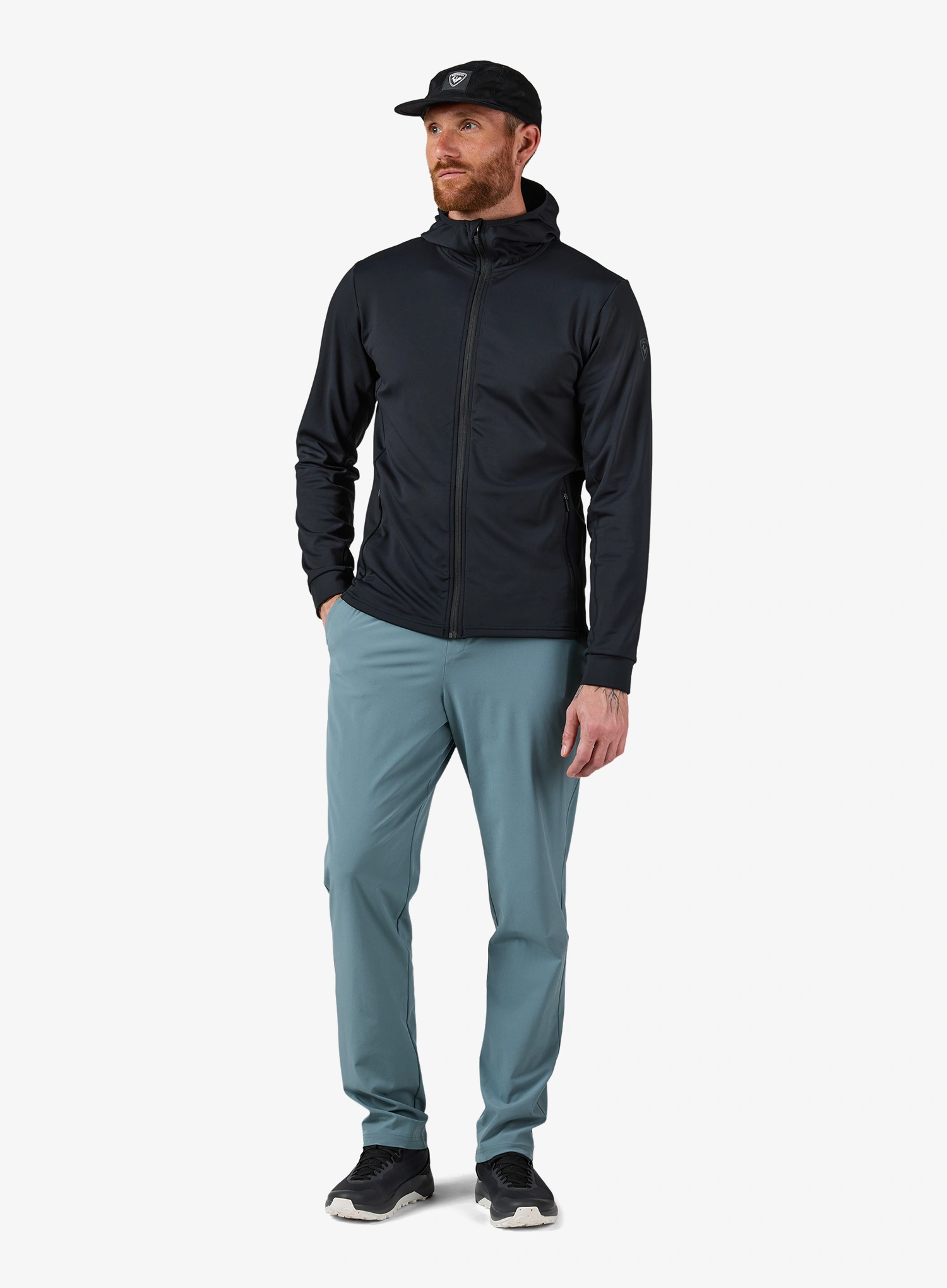Mikina na zips Rossignol Mid Layer Full-Zip Hoodie - black