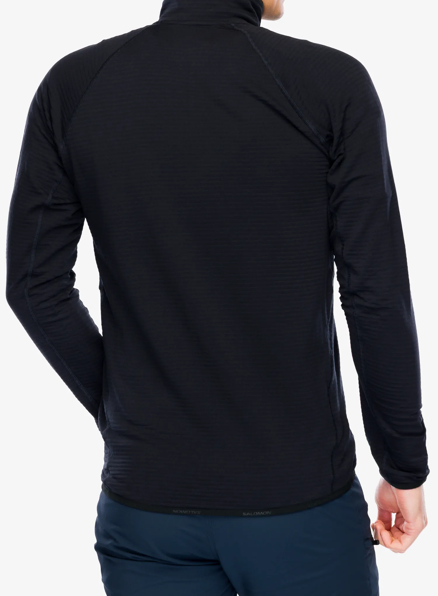 Mikina na zips Salomon Essential Lightwarm FZ - deep black