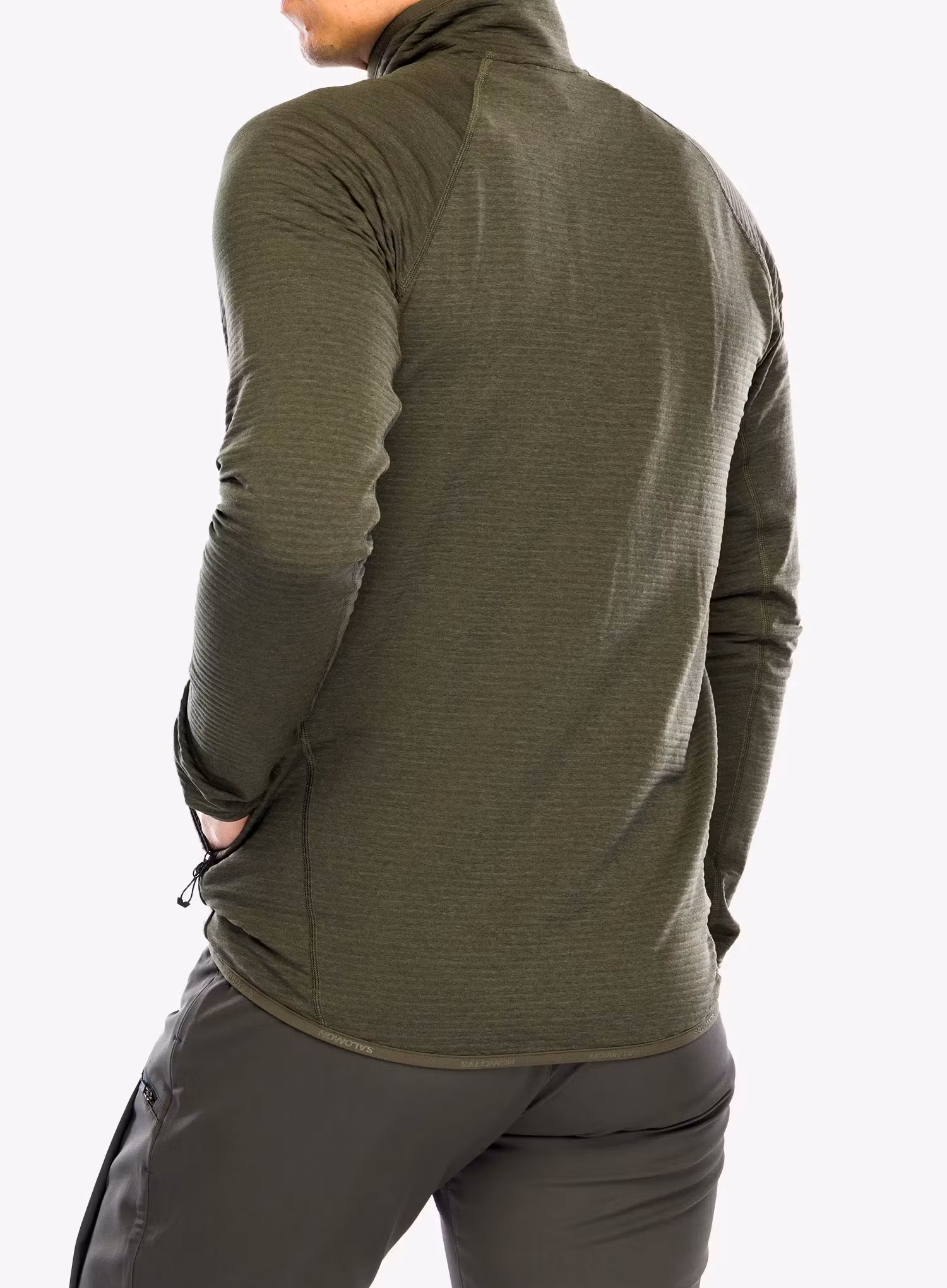 Mikina na zips Salomon Essential Lightwarm FZ - grape leaf