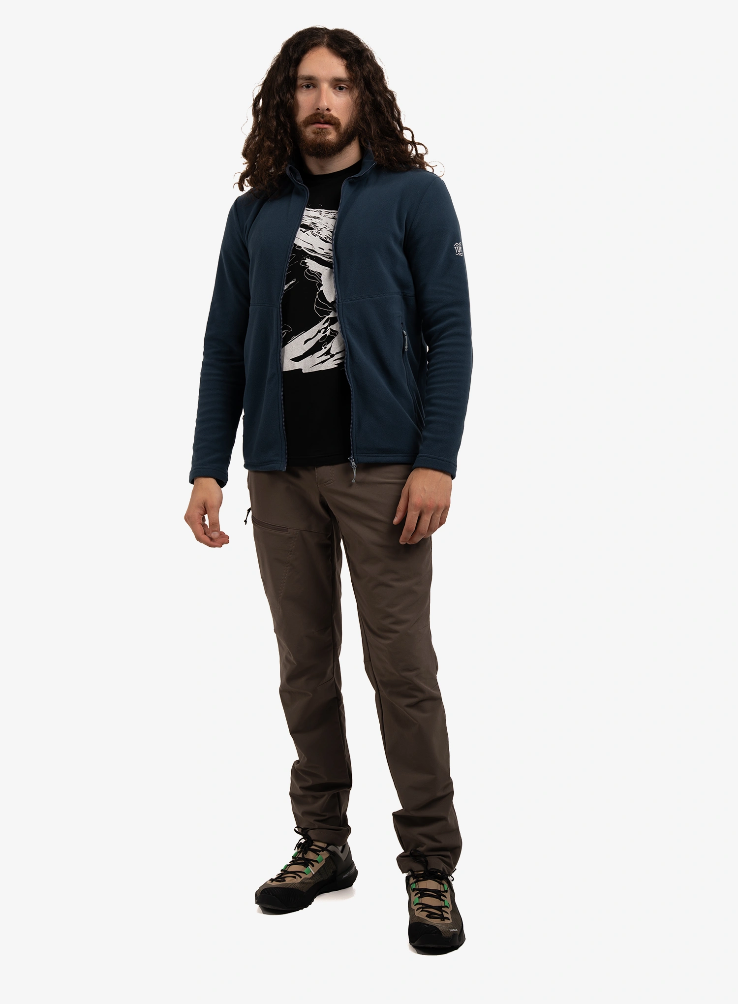 Mikina na zips Turbat Classic Fleece - midnight navy